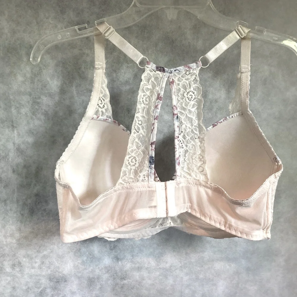 Floral Racerback Padded Sexy Lacey Bra 40D  SIZE: 40D by Jessica Simpson